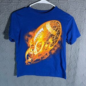 Children's Place T-Shirt Boys Size Medium 7/8 Flamingo Football Blue